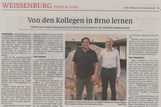 novinový článek o návštěvě p. Stiepaka