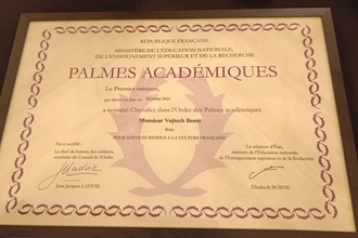 Řád akademických palem pro Vojtěcha Beneše